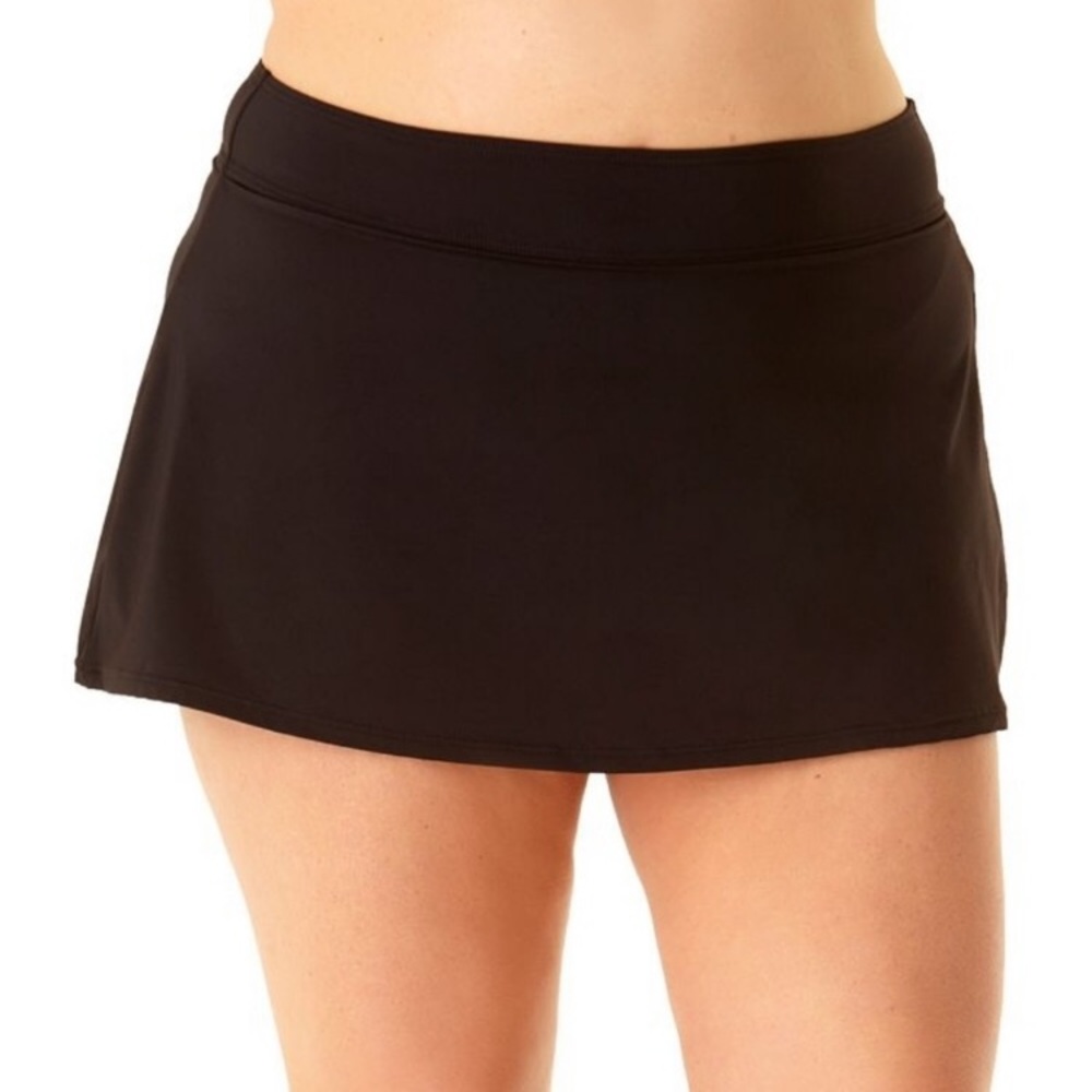 NWT Anne Cole Swim Skirt Black XL
